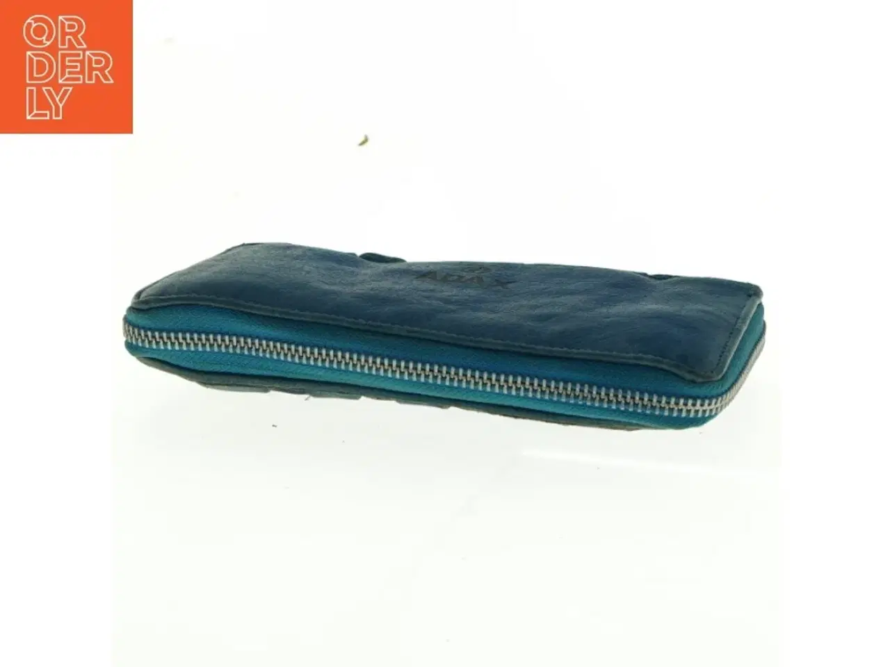 Billede 3 - Blå læderpung fra Adax (str. 19 x 10 cm)