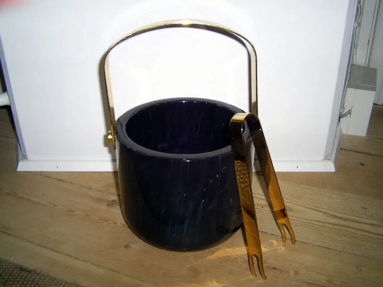 Billede 3 - Marmor isspand med tang.