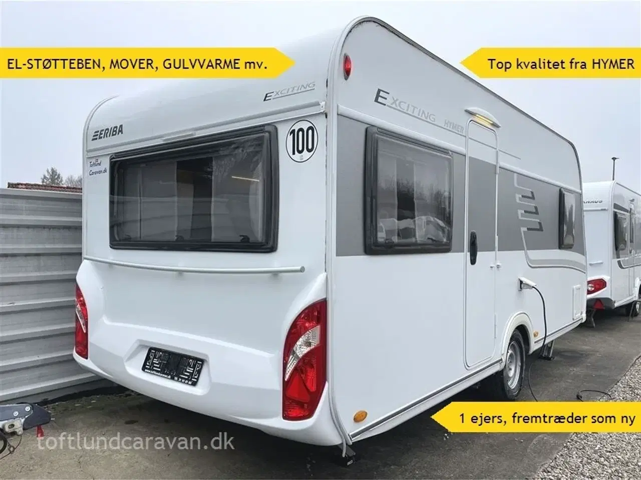 Billede 1 - 2017 - Hymer Eriba Exciting 485   Superflot kvalitetsvogn, 1 ejers, m/MOVER + EL-STØTTEBEN + GULVTEMP. mv.