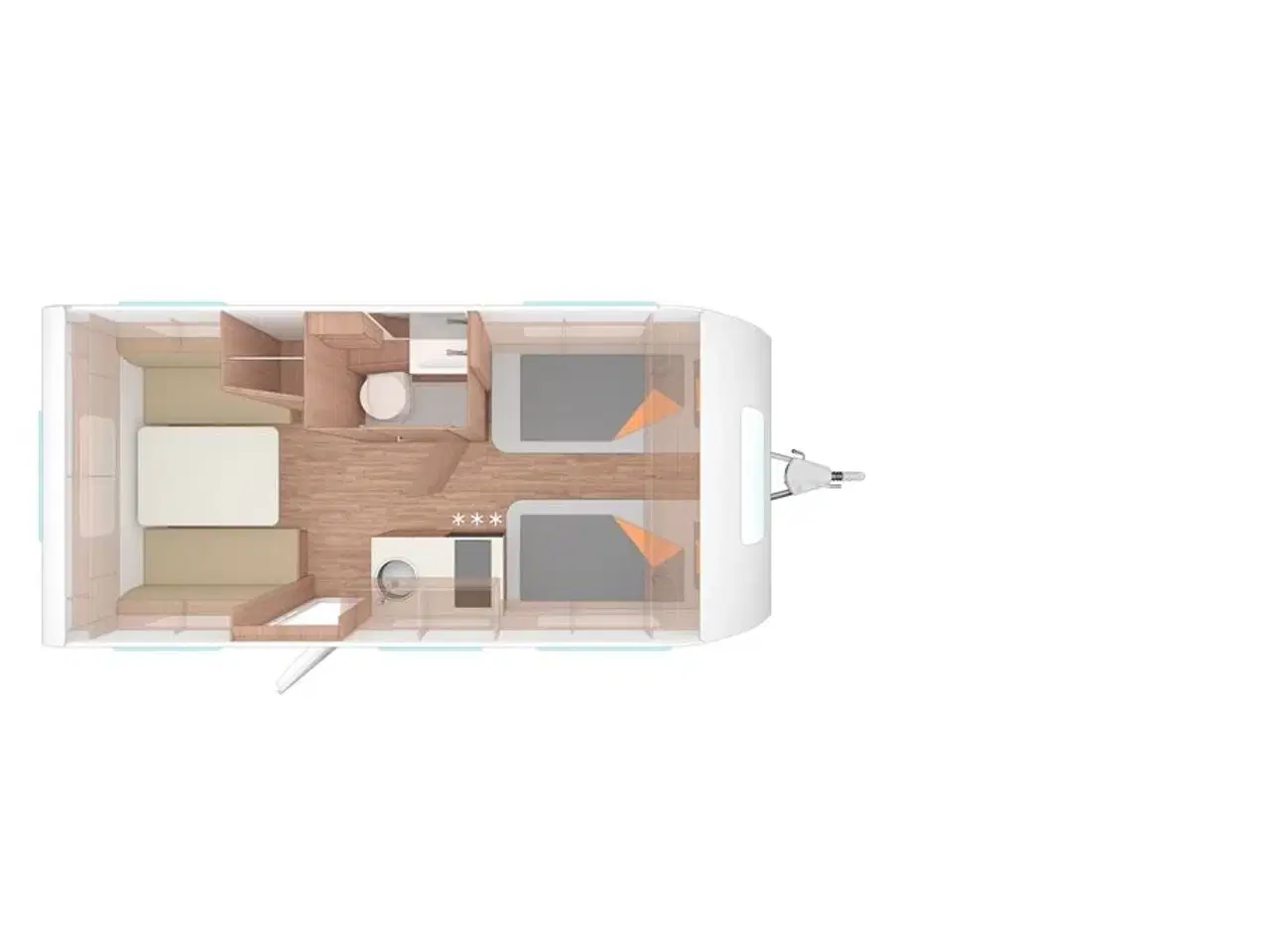 Billede 3 - 2025 - Weinsberg CaraCito 470 EU E-Power   LAV VÆGT. FULDELEKTRISK campingvogn med enkeltsenge. NU PÅ LAGER, klar til omgående lev.