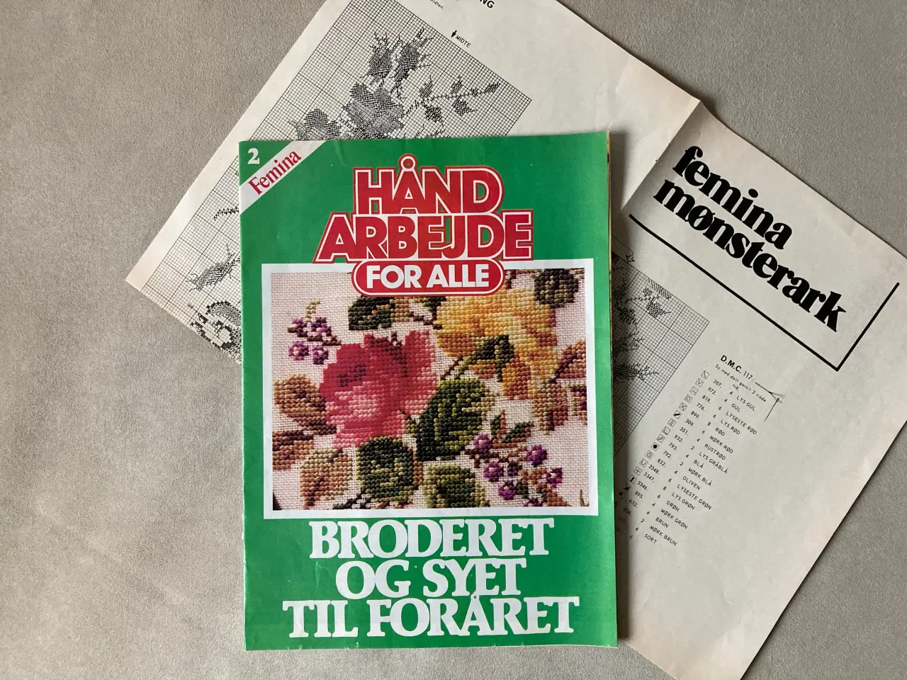 Billede 1 - Mønstre: 7 påske-/forårsbroderier, 2-sidet møn.ark