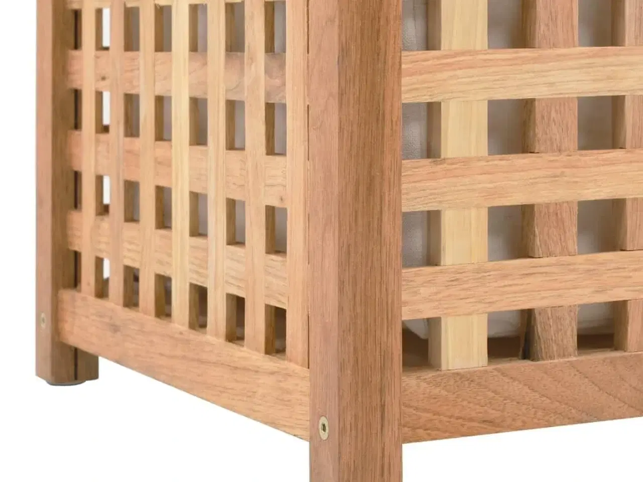 Billede 7 - Vasketøjskurv 77,5 x 37,5 x 46,5 cm massivt valnøddetræ