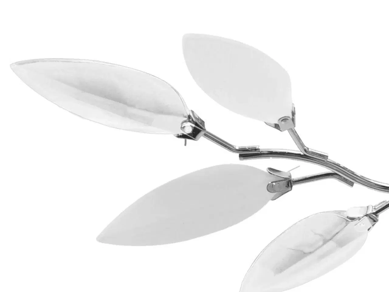 Billede 3 - Loftslampe akrylkrystal 3 E14-pærer hvid og transparent