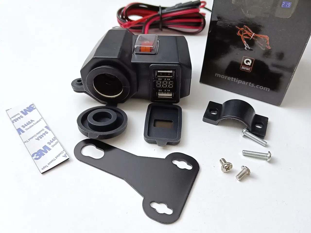 Billede 3 - NY! MC / Scooter Cigaretudtag + 2 x USB