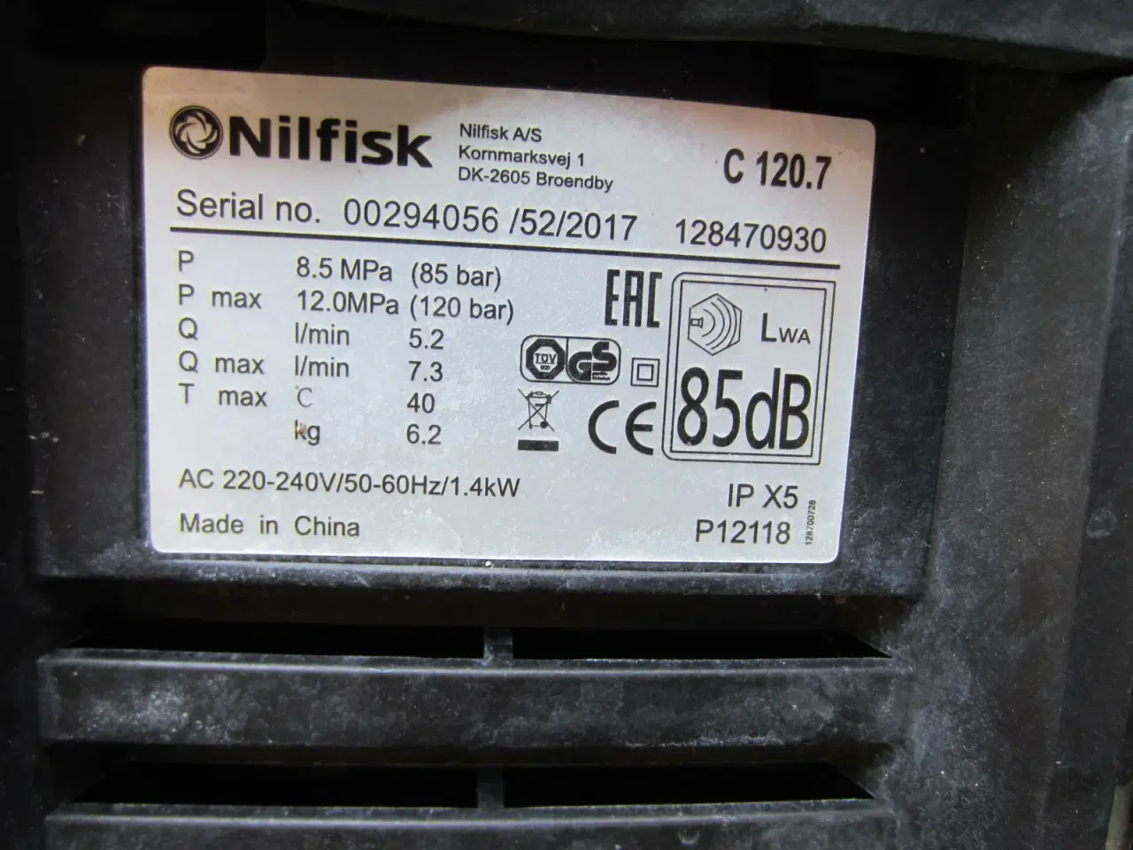Billede 4 - Nilfisk C 120.7 defekt højtryksrenser