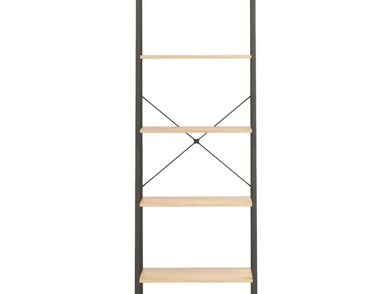 Billede 3 - Stigereol med 5 hylder 56x35x174 cm lysebrun og sort