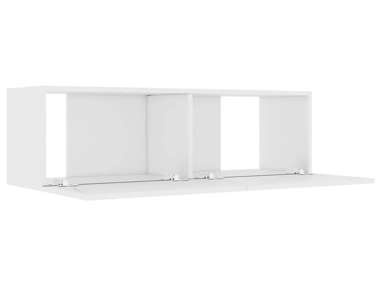 Billede 5 - Tv-bord 100x30x30 cm konstrueret træ hvid