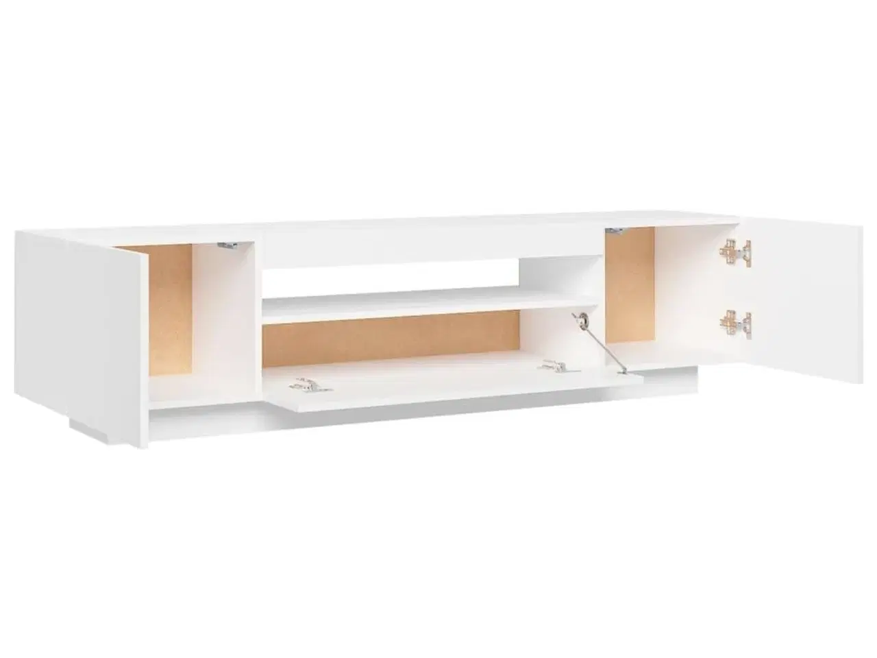 Billede 9 - Tv-skab med LED-lys 160x35x40 cm hvid