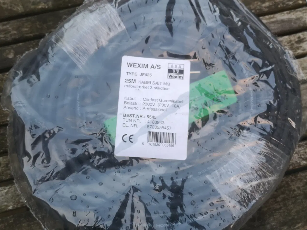 Billede 1 - Forlænger kabel gummi olie resistent
