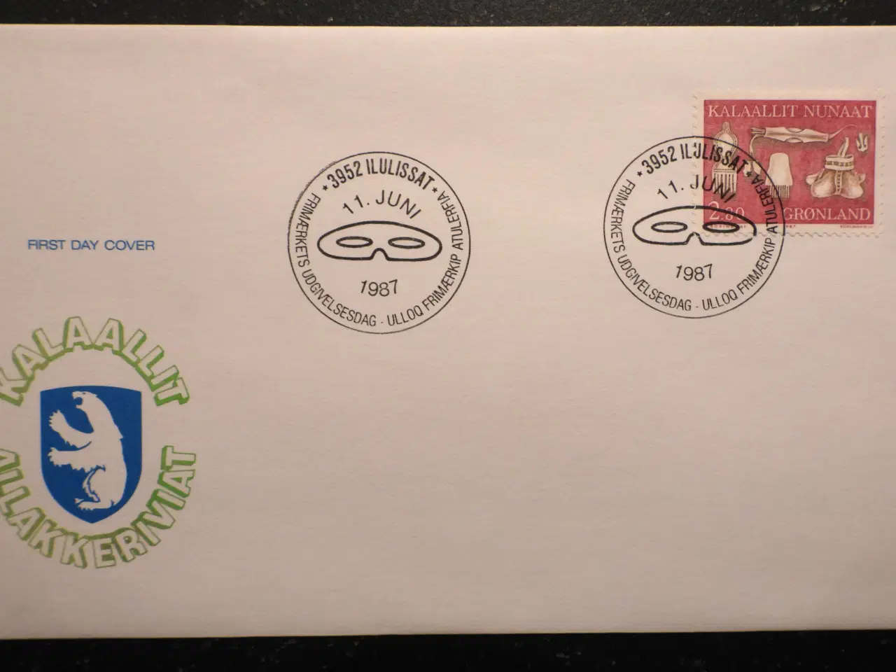 Billede 4 - GRØNLAND, FØRSTEDAGSKUVERTER 1987