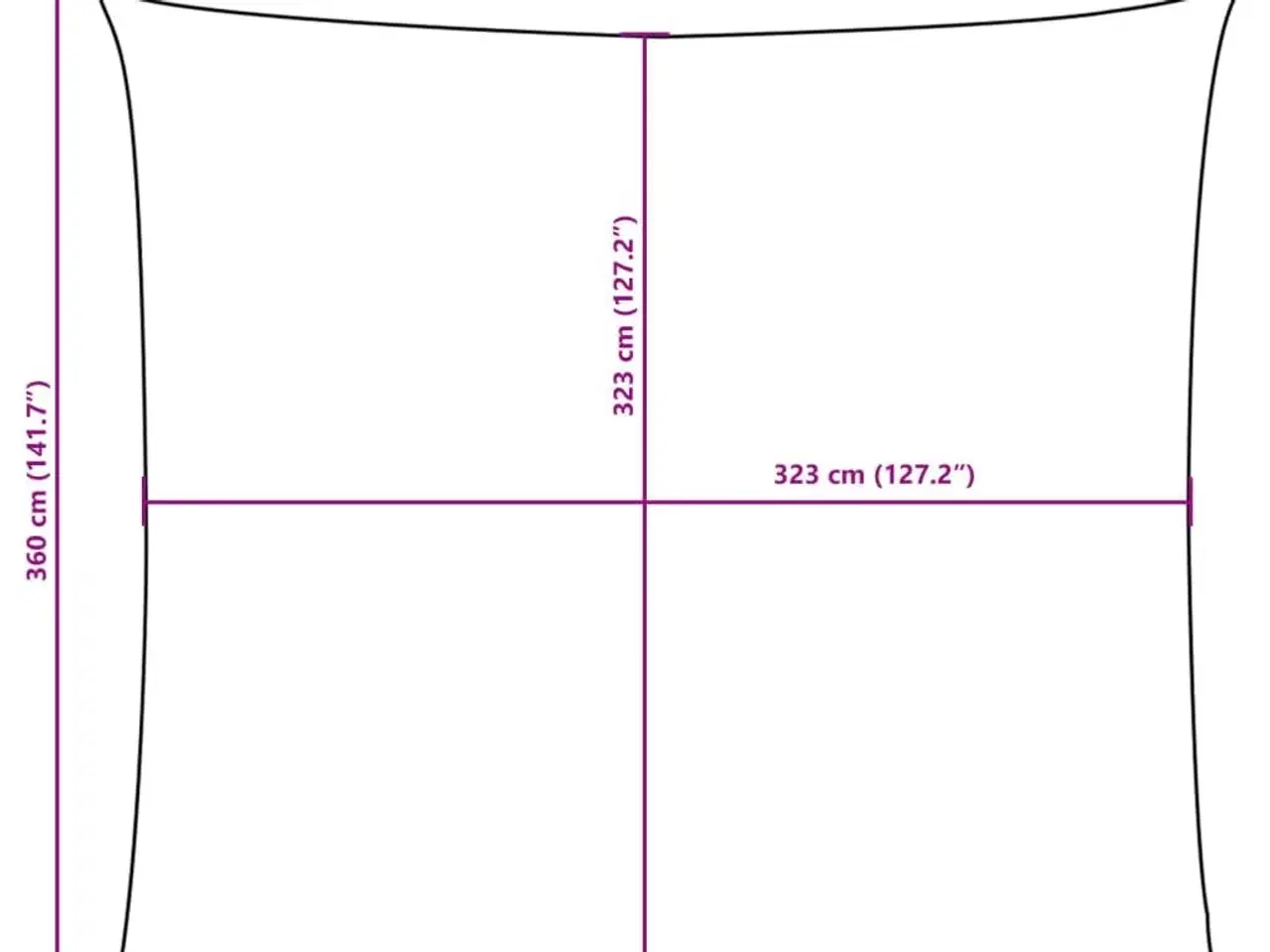 Billede 10 - 42302  Sunshade Sail Oxford Fabric Square 3,6x3,6 m Anthracite