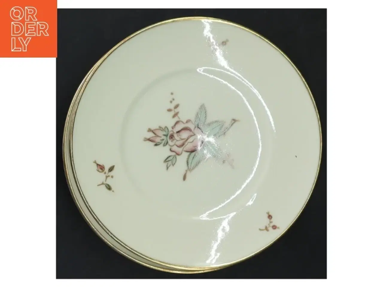 Billede 3 - Porcelænstallerkener med blomstermotiv fra B&G