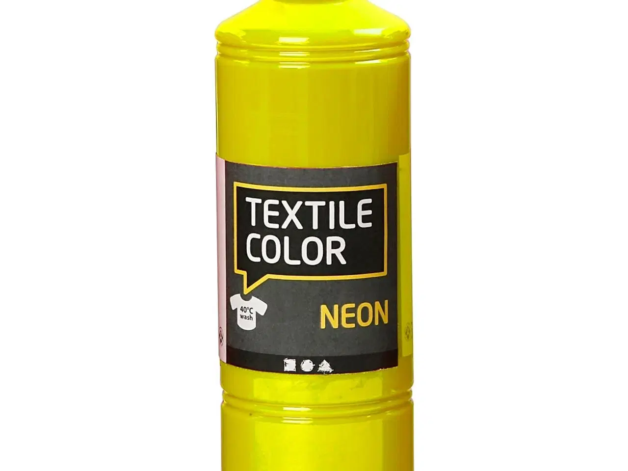 Billede 1 - Textile Color Neon Gul 500ml - Vandbaseret Tekstilmaling