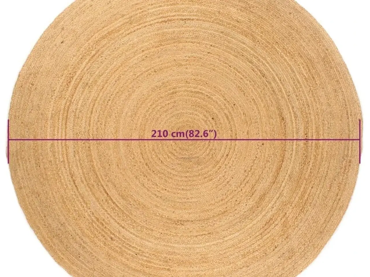 Billede 6 - Gulvtæppe 210 cm flettet jute rundt
