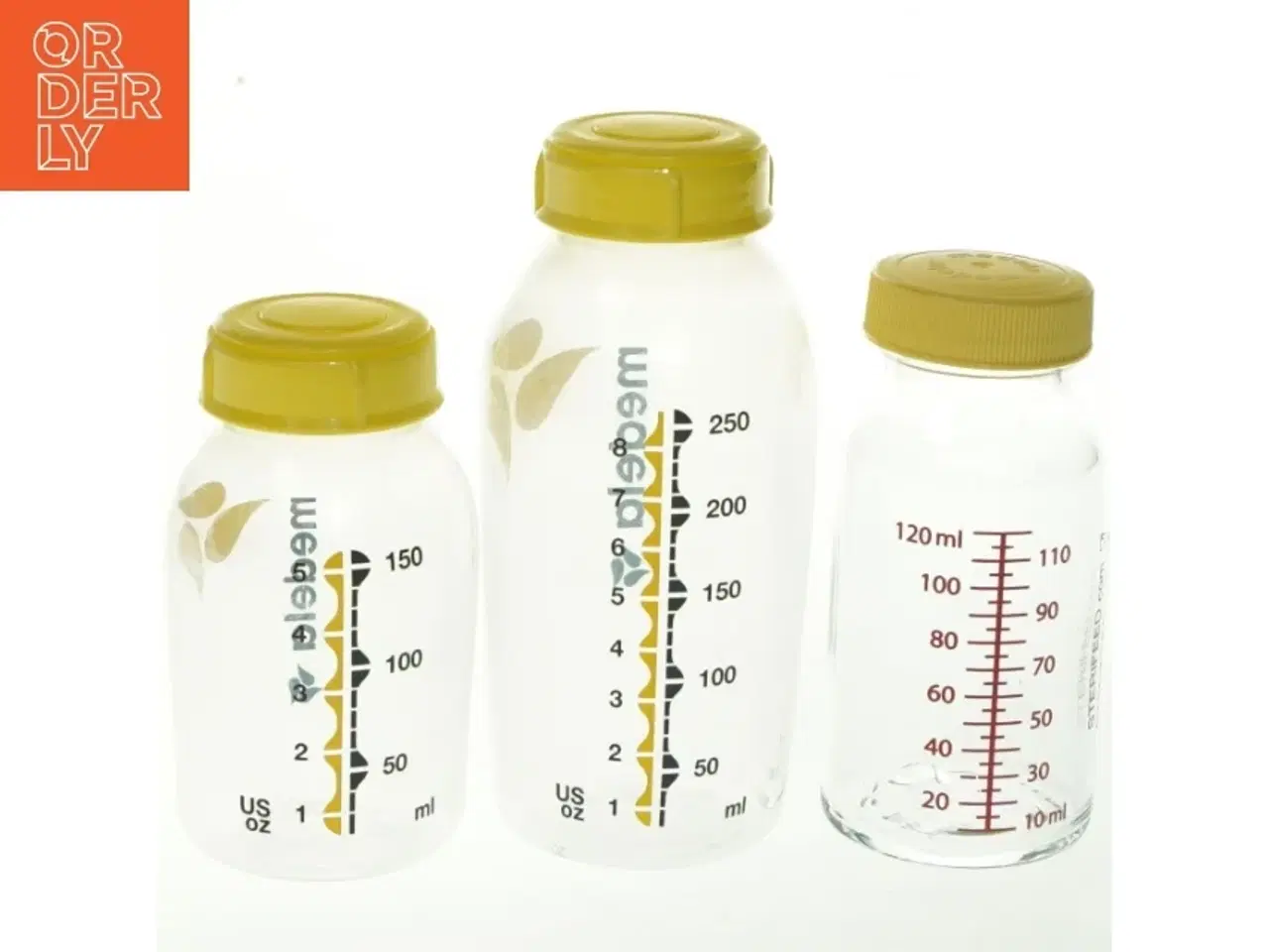 Billede 2 - Medela modermælkflasker i glas med låg (str. 120 ml., 150 ml. 250 ml)