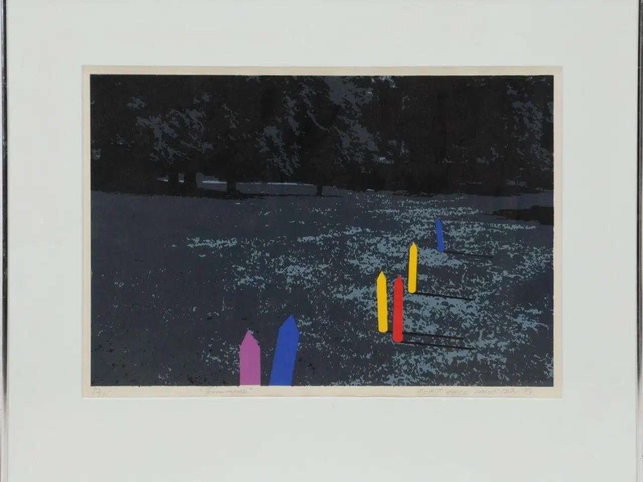 Billede 1 - Litografi - popart komposition  Bent Karl Jacobsen