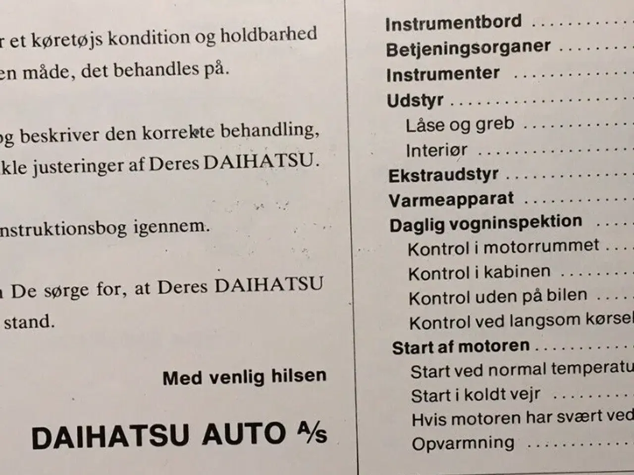 Billede 4 - Daihatsu Charmant instruktions bog, velholdt