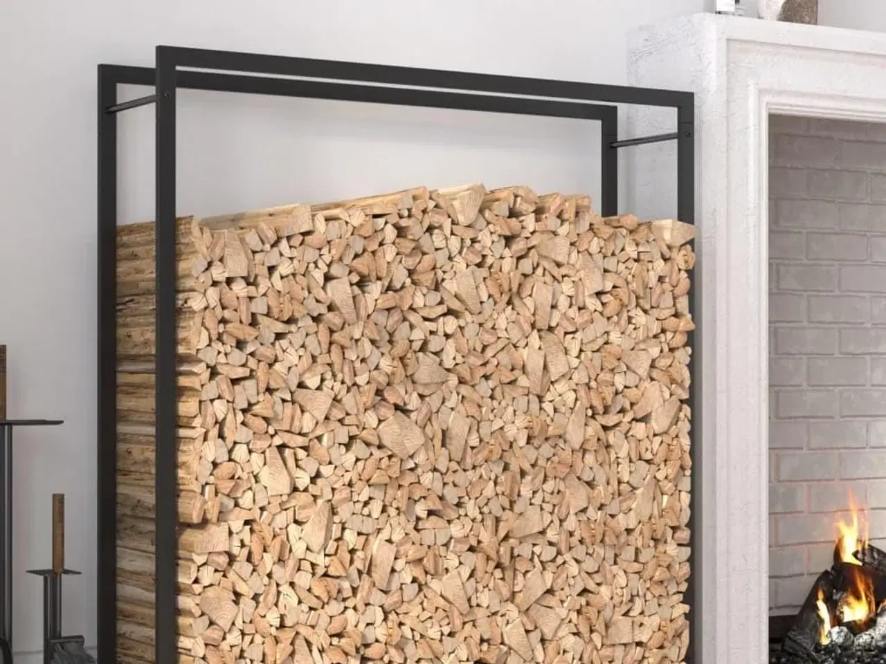 Billede 1 - Brændestativ 110x28x116 cm stål matsort