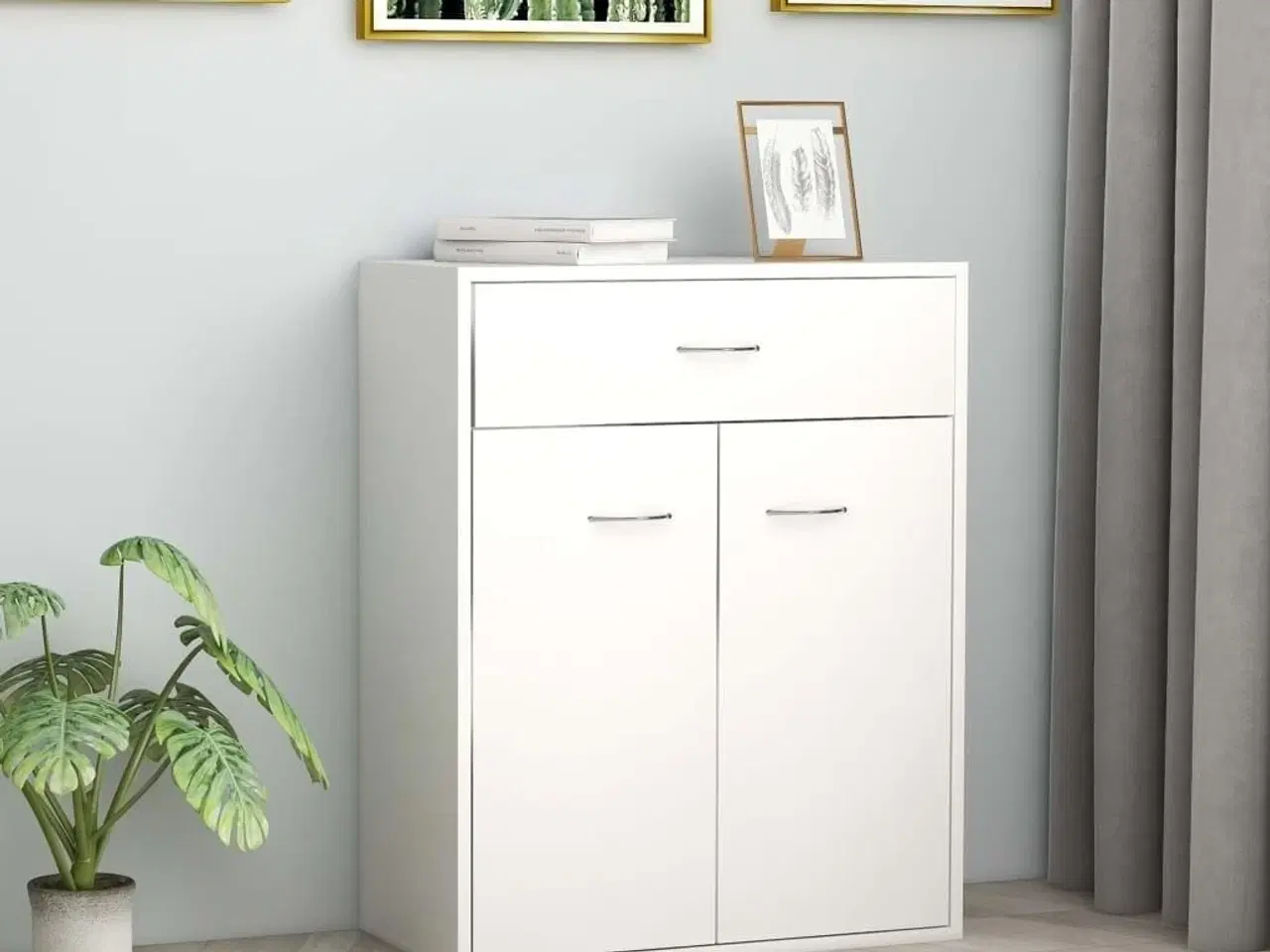 Billede 1 - Skænk 60x30x75 cm konstrueret træ hvid
