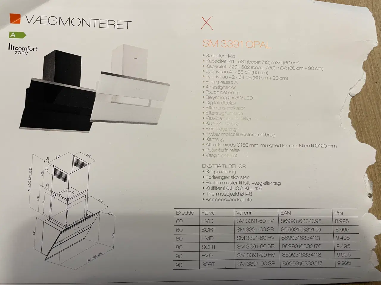 Billede 2 - Emhætte m d extern loftmotor