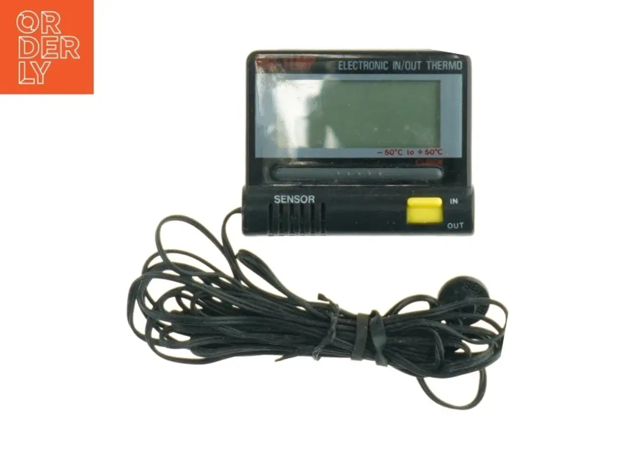 Billede 1 - Elektronisk indendørs/udendørs termometer (str. 6,5x5,5 cm)