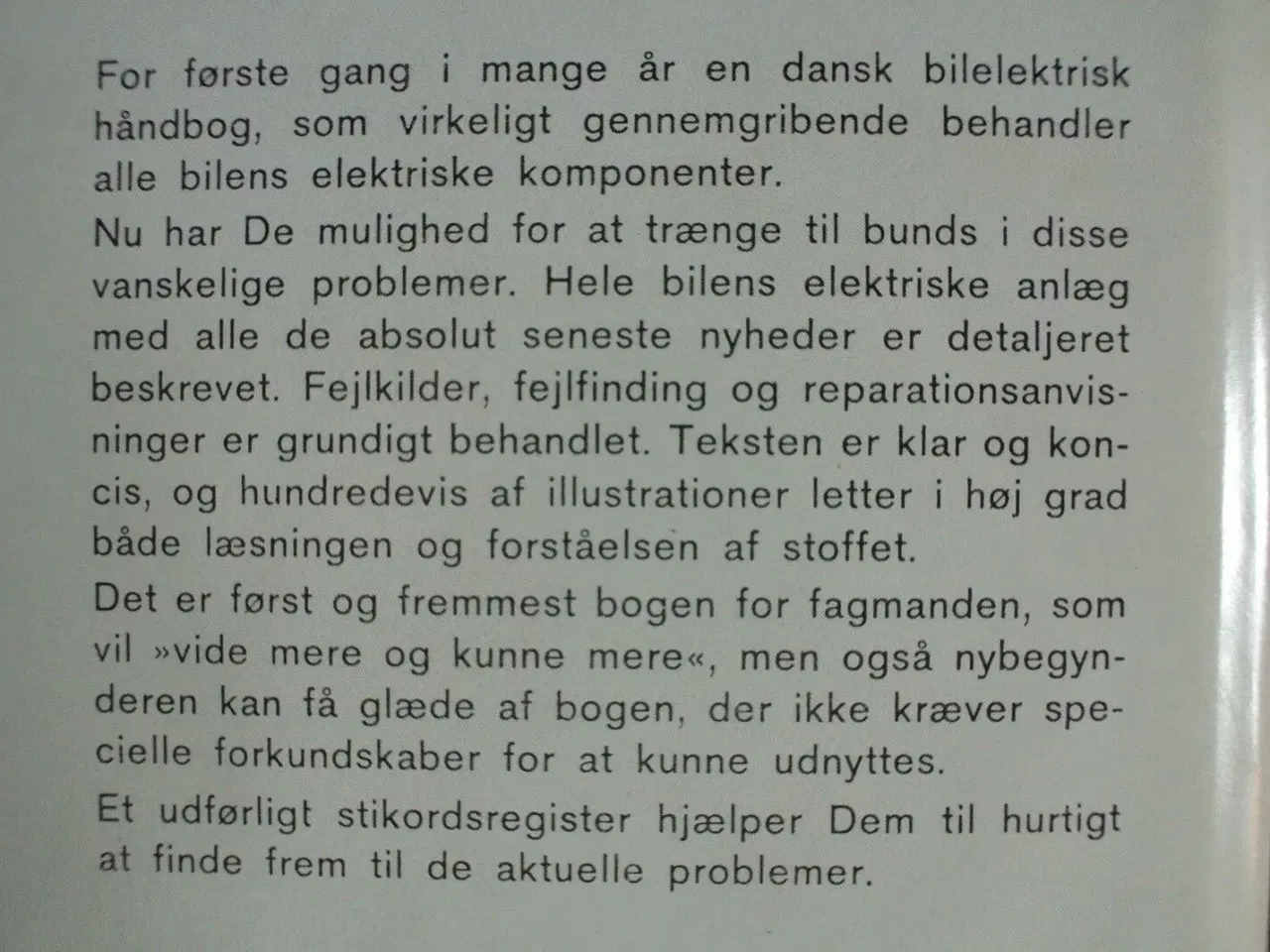 Billede 2 - bilelektrisk håndbog, bearbejdet og red. af n. tho