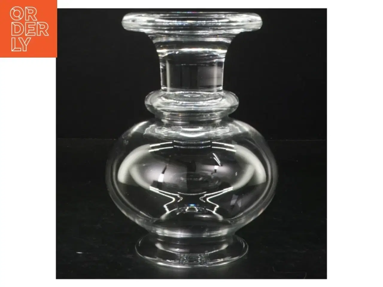 Billede 1 - Gennemsigtig glasvase (str. 14 cm i diameter. længde, 18 cm)