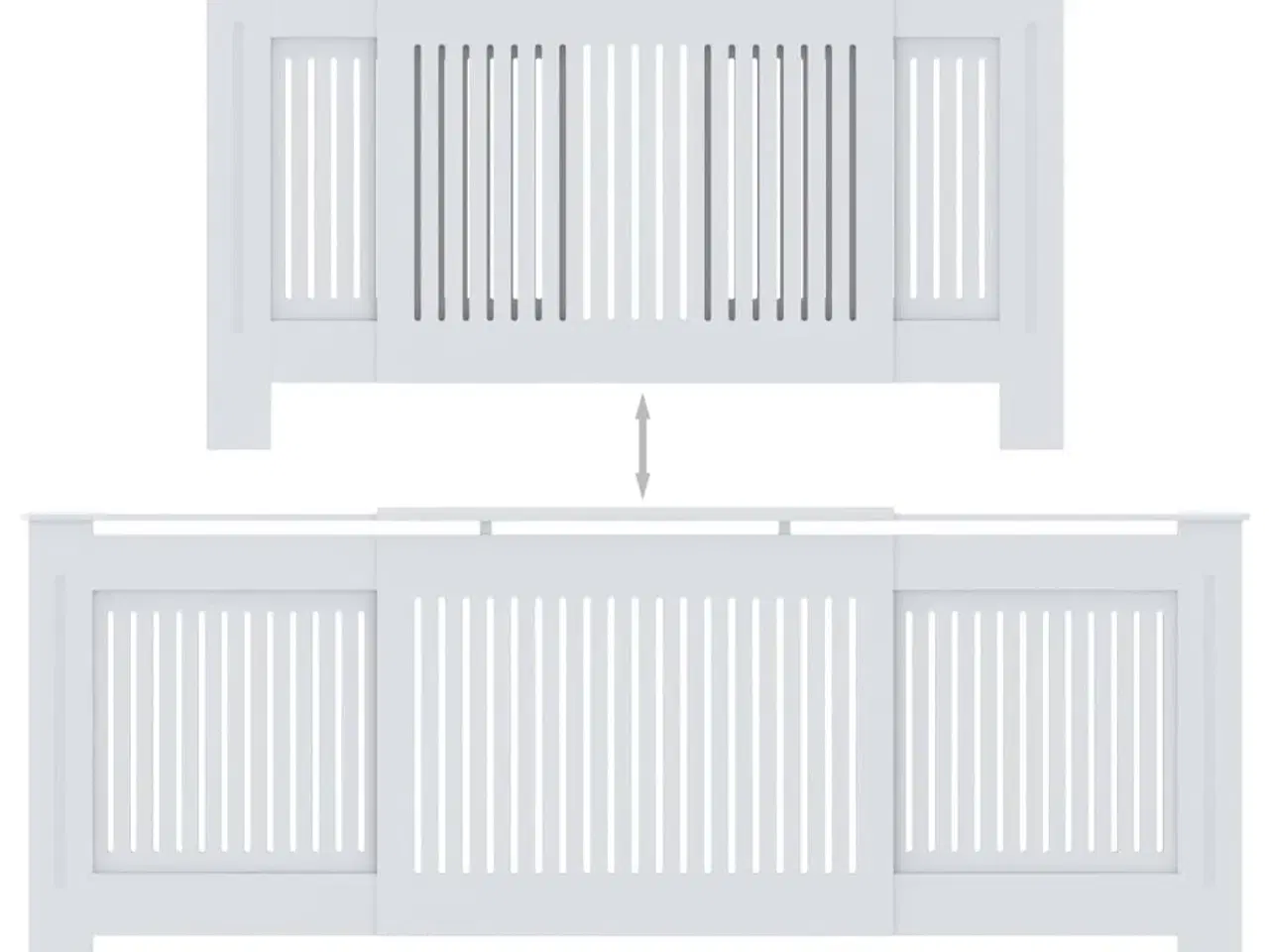 Billede 5 - Radiatorskjuler 205 cm MDF hvid