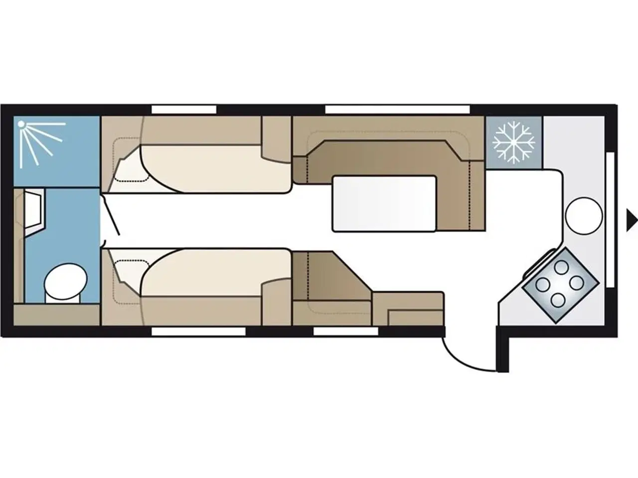 Billede 2 - 2025 - Kabe Royal 630 TDL FK KS   Kabe Royal 630 TDL FK KS 2025 kan forudbestilles hos Camping-Specialisten