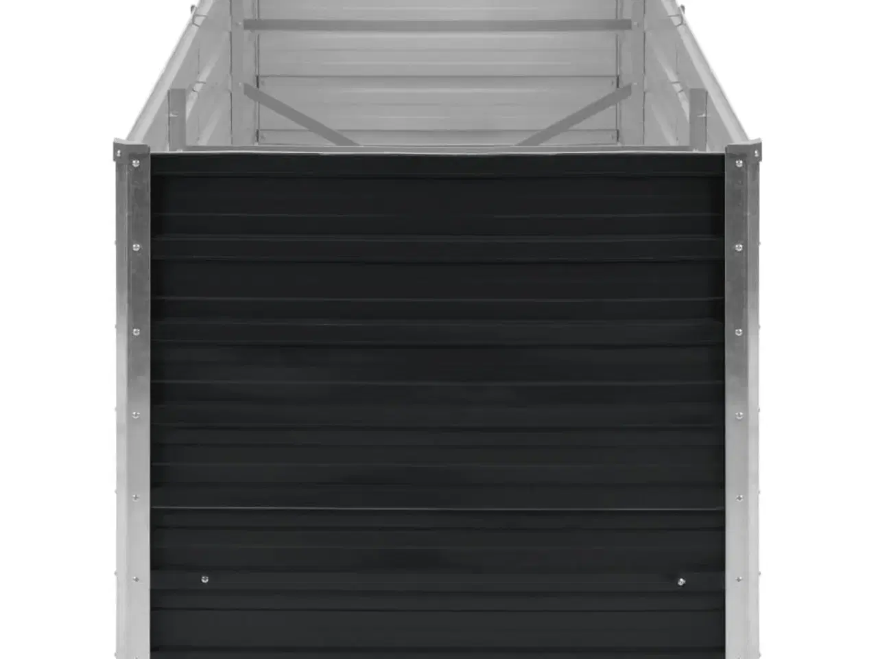 Billede 3 - Hævet plantekasse 240x80x77 cm galvaniseret stål antracitgrå