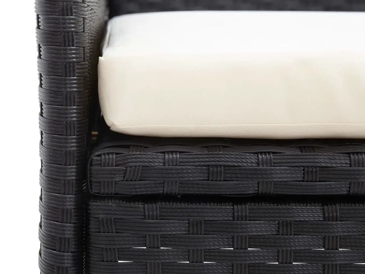 Billede 5 - 2-personers havebænk med tebord 143 cm polyrattan sort