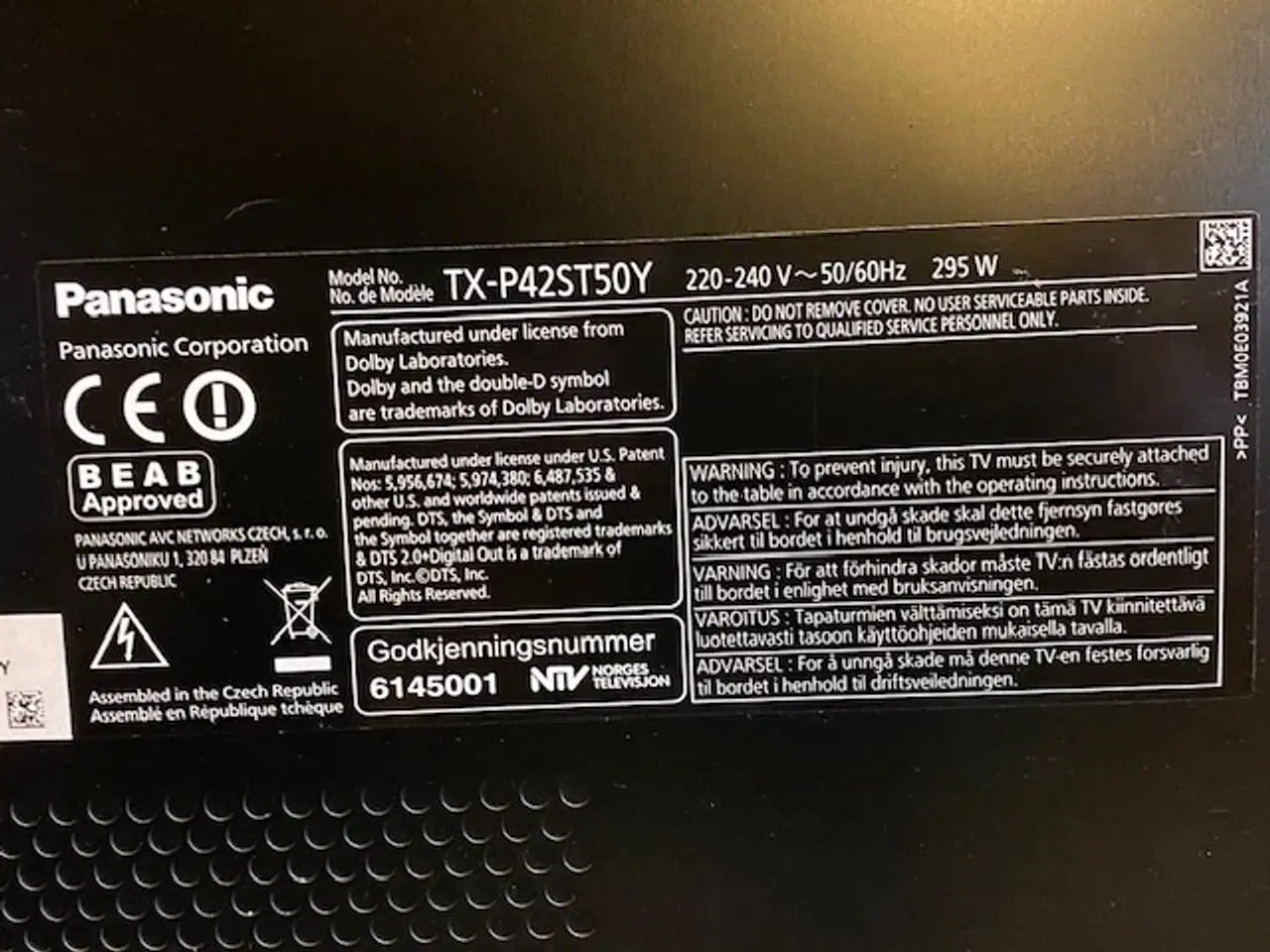 Billede 2 - Panasonic fladskærm