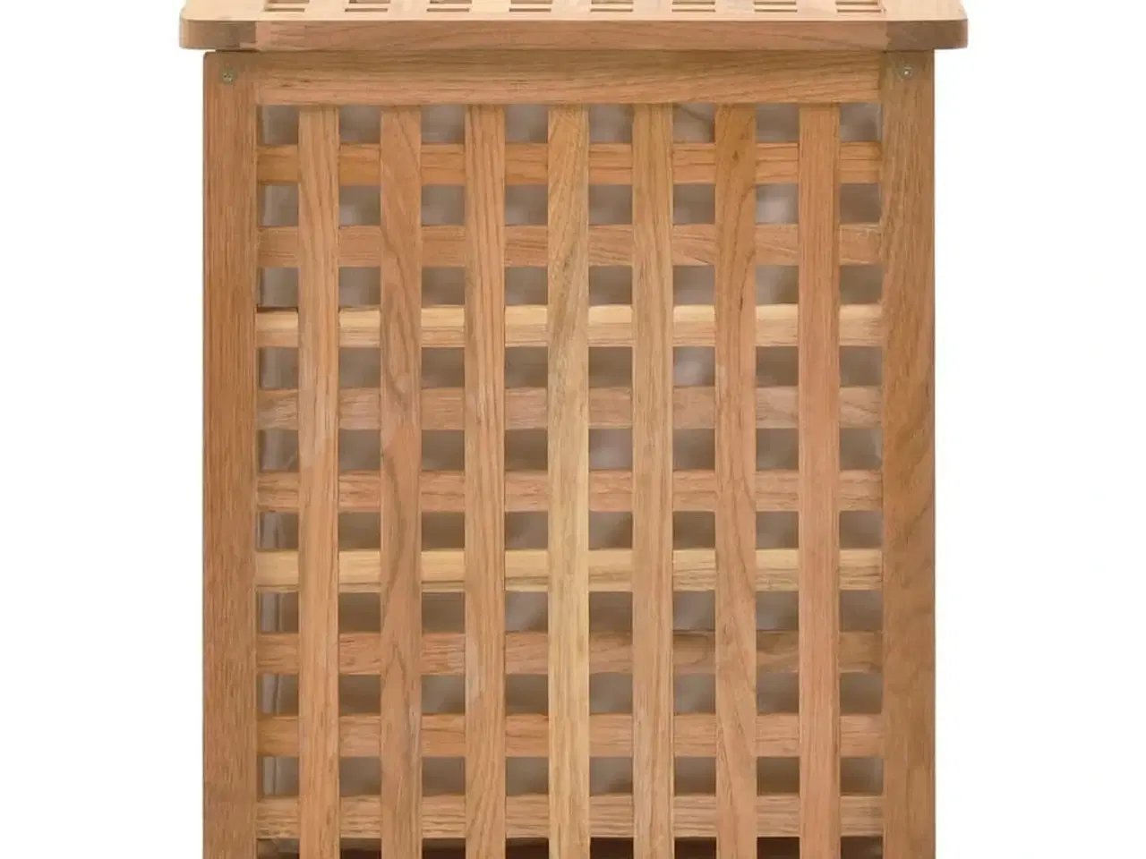 Billede 4 - Vasketøjskurv 77,5 x 37,5 x 46,5 cm massivt valnøddetræ