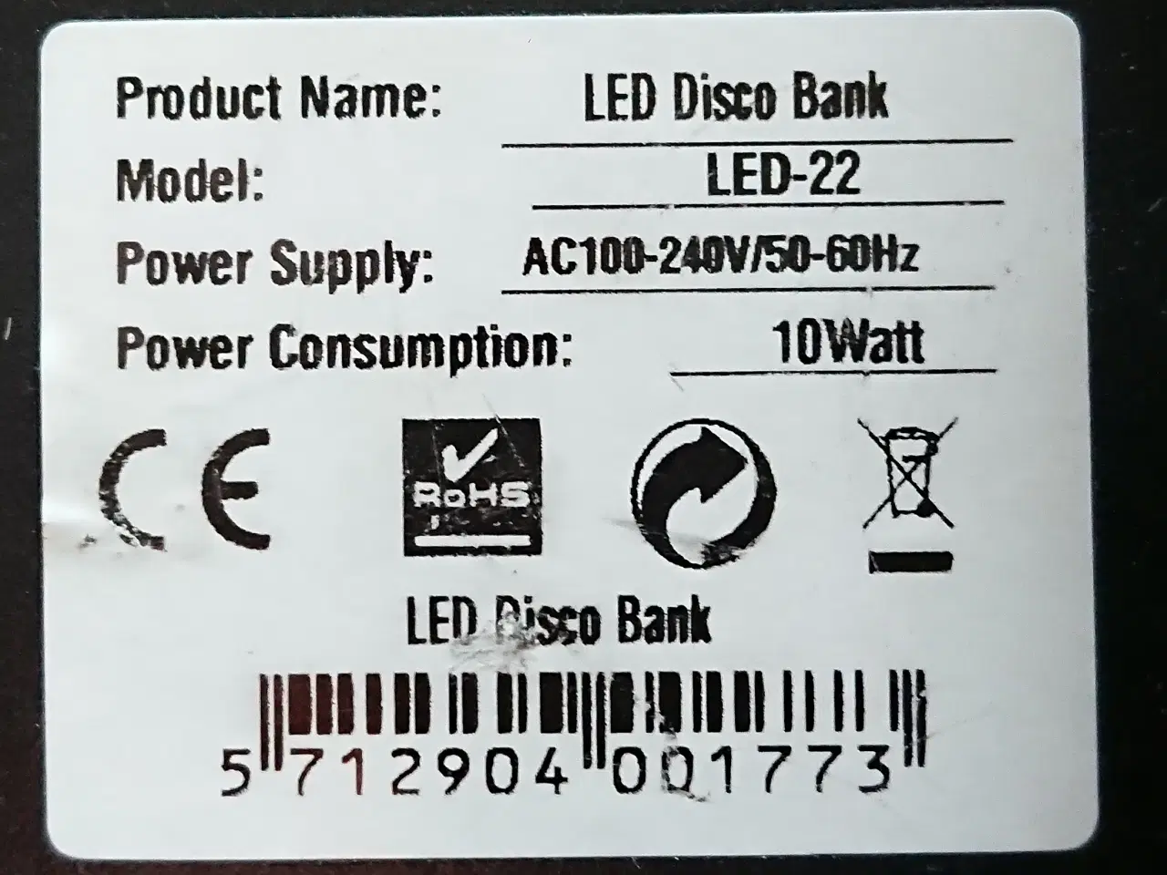 Billede 12 - Udlejes - 4 i en DISKOLYS, REDSHOW LED-22 10W.