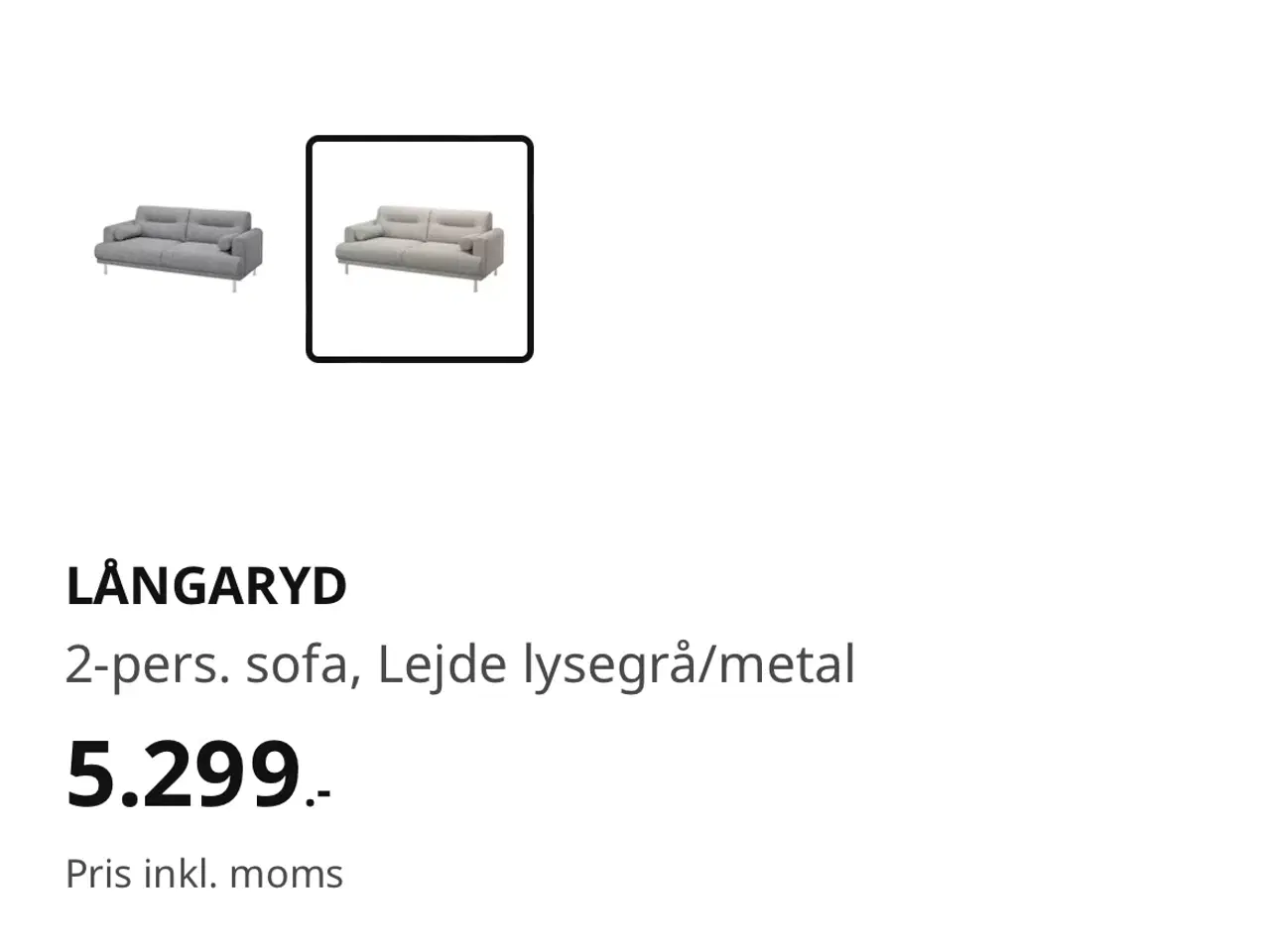 Billede 6 - Sofa grå 2 personers