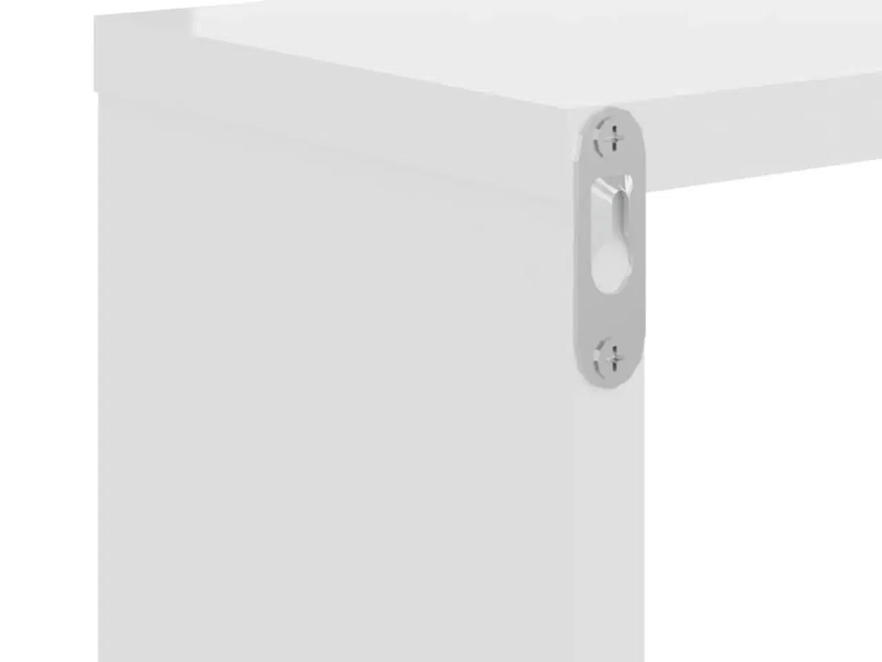 Billede 7 - Væghylder 2 stk. 100x15x20 cm konstrueret træ hvid højglans