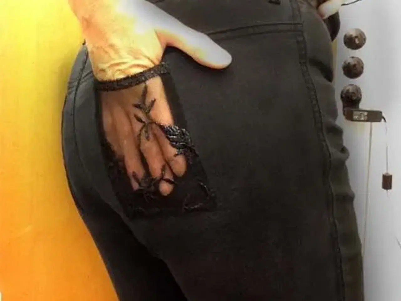 Billede 4 - JEGGINS # JEANS # Re-design med blonder