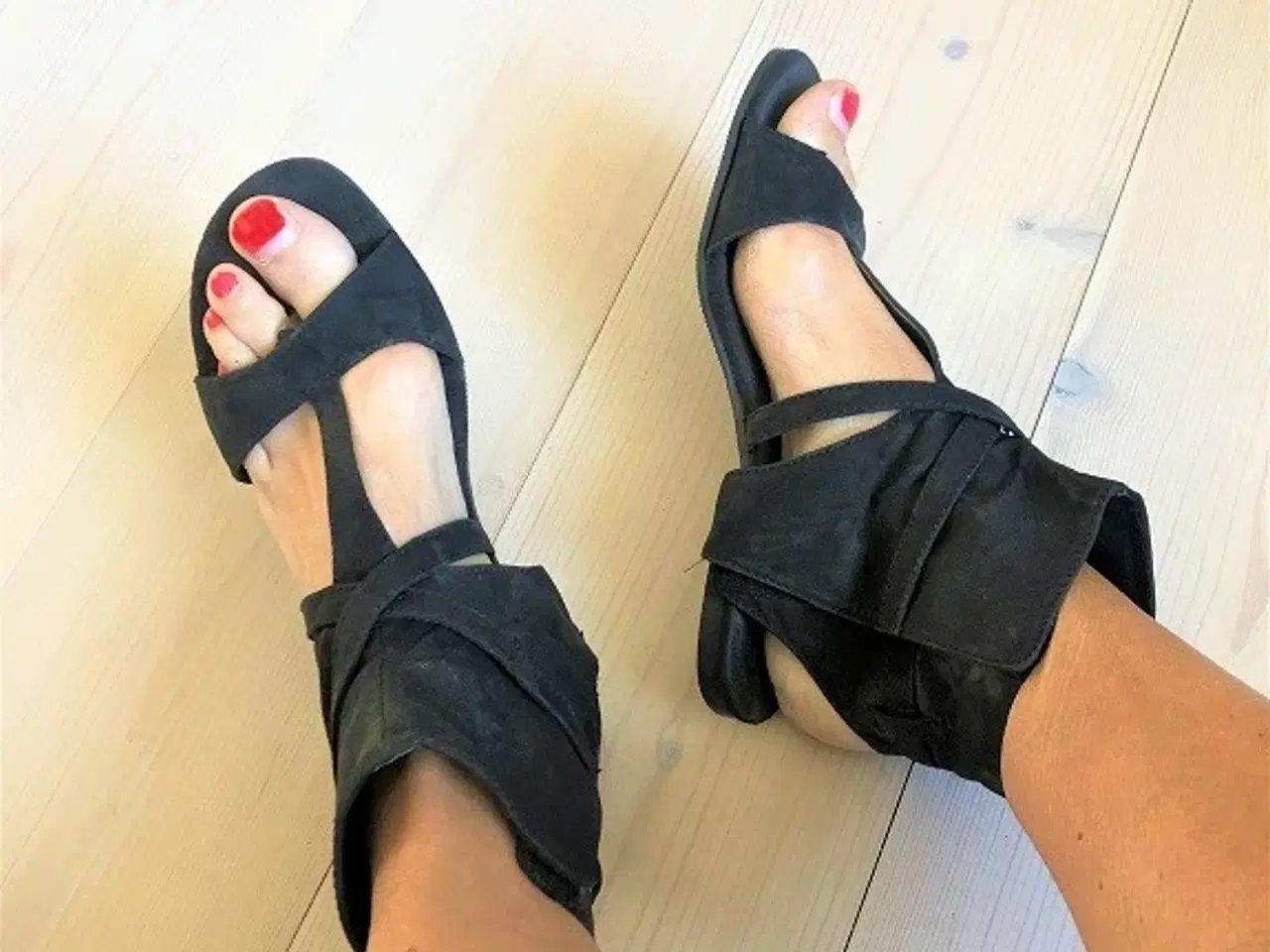 Billede 1 - Sorte SANDALER - gladiatorsandal - 
