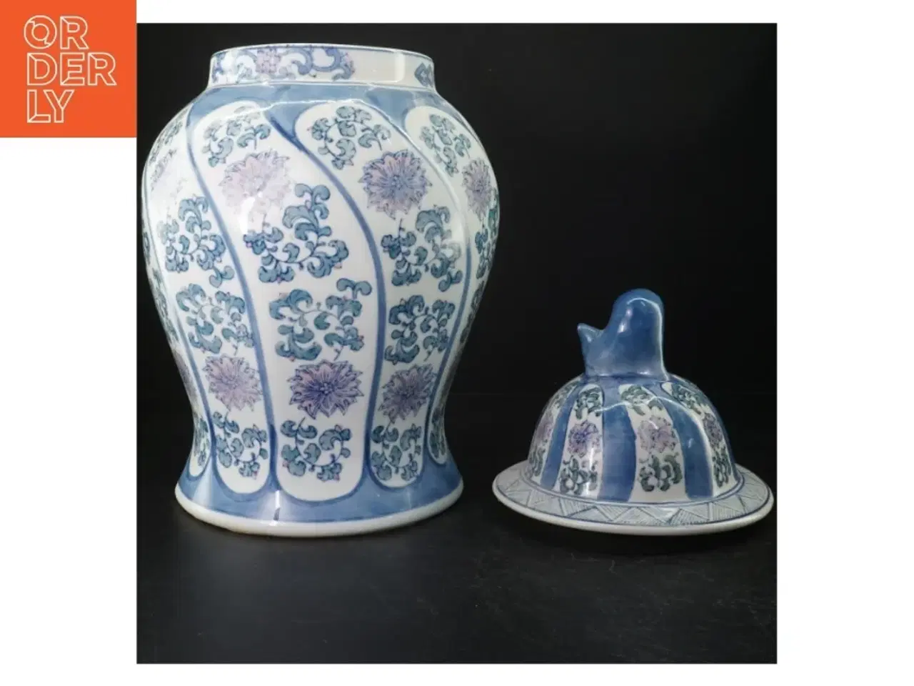 Billede 3 - Porcelænskrukke med låg (str. 47 cm)