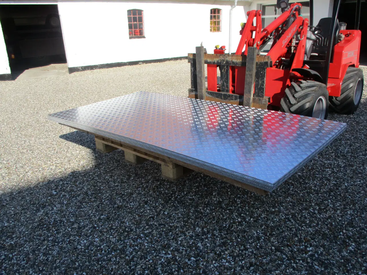 Billede 1 - Dørkplade, alu, 3/4 mm.