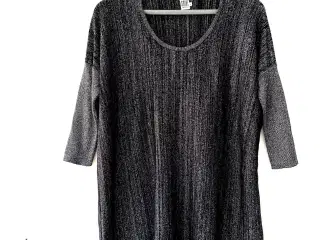 Saint Tropez flot sølvnistret strikbluse str L.