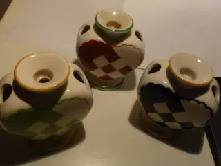 Aluminia Hjertestager Rød/Grøn