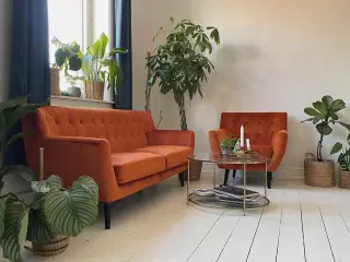 Flot 3 personers sofa +stol