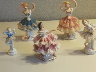 Gamle porcelæns ballerinaer 