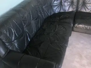 Hjørnesofa i læder