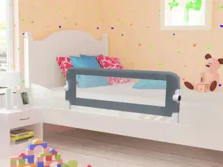 Sengegelænder til barneseng 102 x 42 cm polyester grå