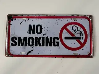 No smoking metalskilt