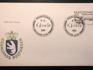 GRØNLAND, FØRSTEDAGSKUVERTER 1984