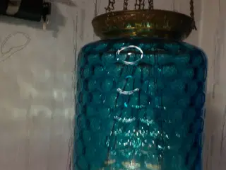 Måneskins Ampel Smuk i Blåt glas