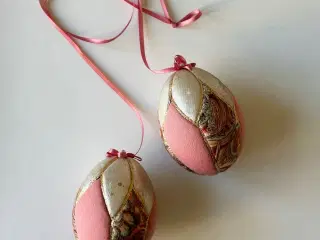 Mellem påskeæg, rosa m rosa, 2 stk samlet